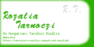 rozalia tarnoczi business card