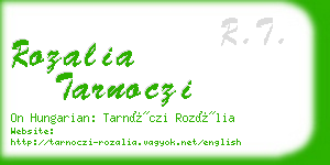 rozalia tarnoczi business card
